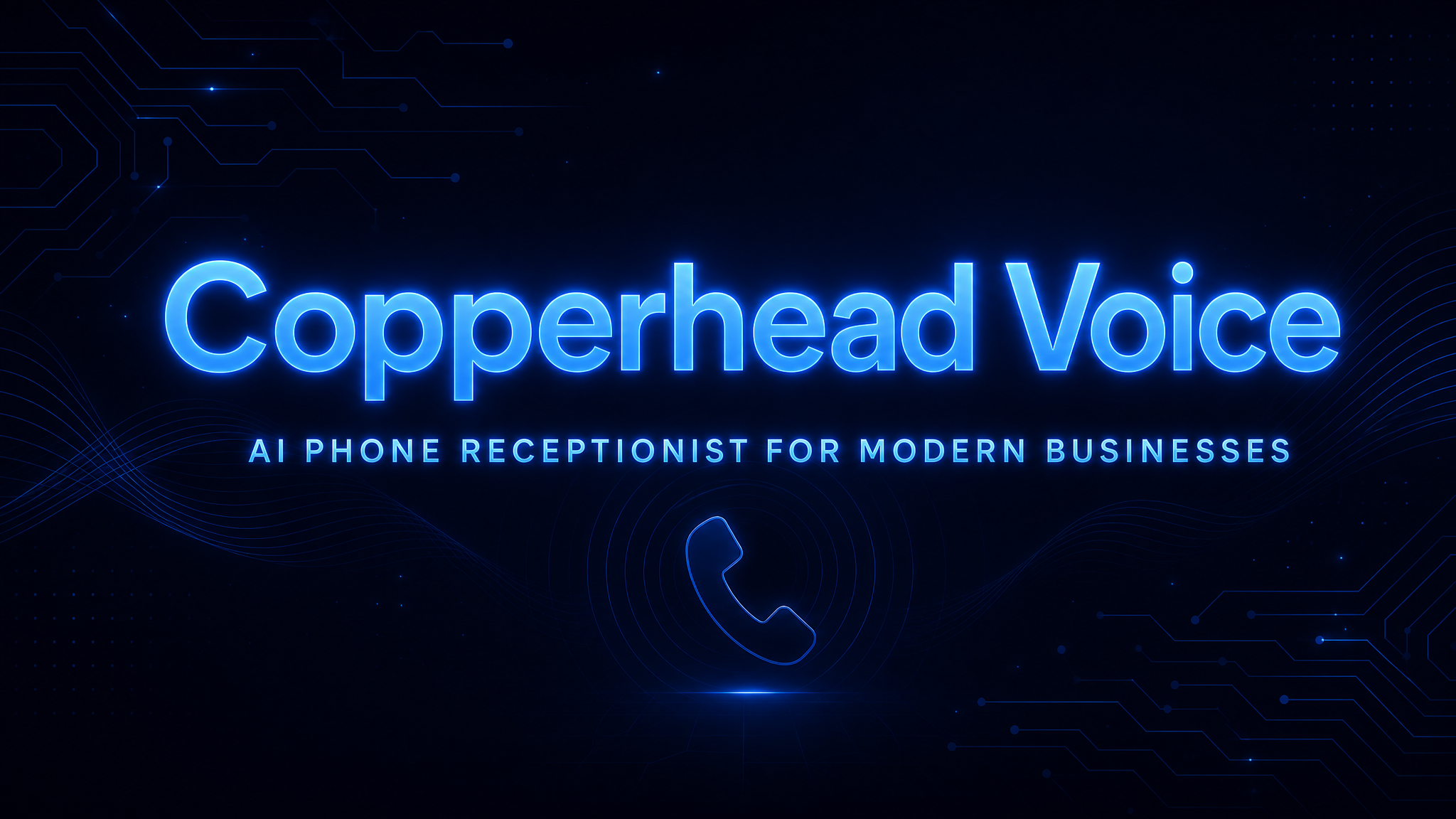 Copperhead Voice AI receptionist answering incoming calls with smart call handling and message taking
